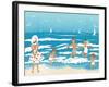 Playing in the Surf - Jack & Jill-Ann Eshner-Framed Giclee Print