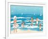 Playing in the Surf - Jack & Jill-Ann Eshner-Framed Giclee Print