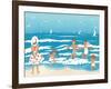 Playing in the Surf - Jack & Jill-Ann Eshner-Framed Giclee Print