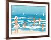 Playing in the Surf - Jack & Jill-Ann Eshner-Framed Giclee Print