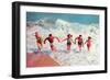 Playing in the Surf-null-Framed Art Print