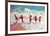 Playing in the Surf-null-Framed Art Print