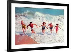 Playing in the Surf-null-Framed Premium Giclee Print