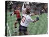 Playing Lacrosse-null-Stretched Canvas