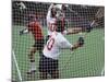 Playing Lacrosse-null-Mounted Photographic Print