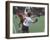 Playing Lacrosse-null-Framed Photographic Print