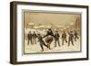 Playing Leapfrog-null-Framed Giclee Print