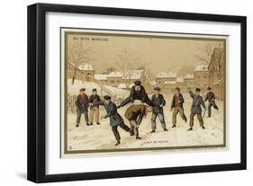 Playing Leapfrog-null-Framed Premium Giclee Print