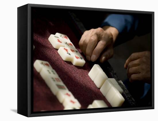 Playing Mahjong, Dali, Yunnan, China-Porteous Rod-Framed Stretched Canvas