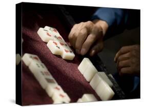 Playing Mahjong, Dali, Yunnan, China-Porteous Rod-Stretched Canvas