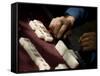 Playing Mahjong, Dali, Yunnan, China-Porteous Rod-Framed Stretched Canvas