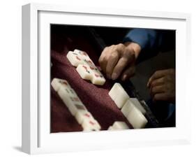 Playing Mahjong, Dali, Yunnan, China-Porteous Rod-Framed Photographic Print