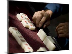 Playing Mahjong, Dali, Yunnan, China-Porteous Rod-Mounted Photographic Print