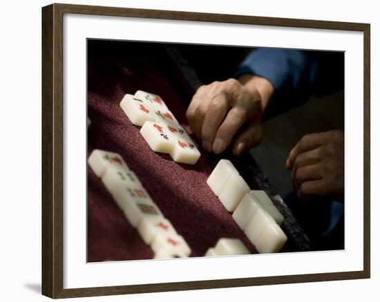 Playing Mahjong, Dali, Yunnan, China-Porteous Rod-Framed Photographic Print