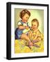 Playing Mother, 1950-Charlotte Becker-Framed Giclee Print