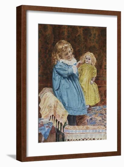 Playing Mother-Edward H. Fitchew-Framed Giclee Print