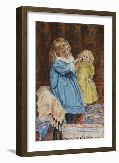 Playing Mother-Edward H. Fitchew-Framed Giclee Print