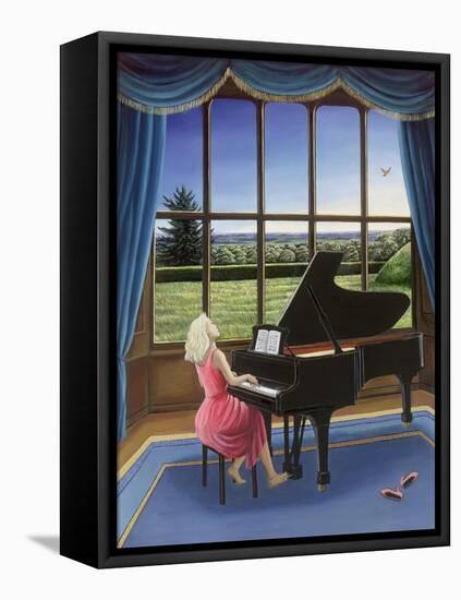 Playing Mozart-Liz Wright-Framed Stretched Canvas