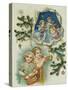 Playing Musical Instruments, Victorian Card-null-Stretched Canvas