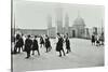 Playing Netball, Myrdle Street Girls School, Stepney, London, 1908-null-Stretched Canvas