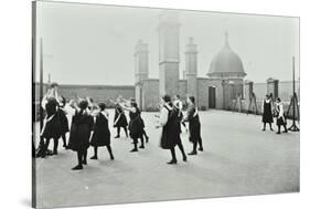 Playing Netball, Myrdle Street Girls School, Stepney, London, 1908-null-Stretched Canvas