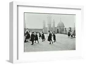 Playing Netball, Myrdle Street Girls School, Stepney, London, 1908-null-Framed Photographic Print