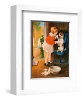 Playing Nurse, Sick Dog-null-Framed Art Print