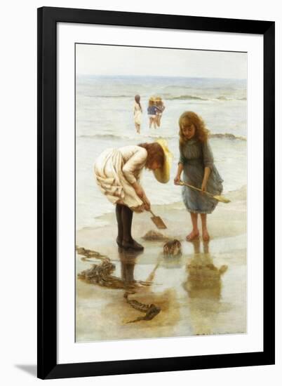 Playing on the Beach-Thomas Liddall Armitage-Framed Giclee Print