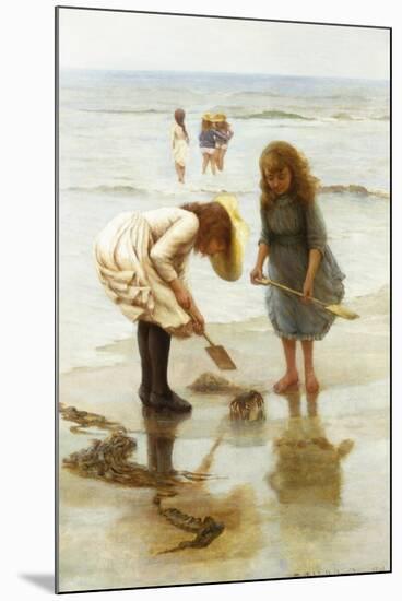 Playing on the Beach-Thomas Liddall Armitage-Mounted Giclee Print