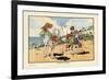 Playing on the Beach-Charles Robinson-Framed Premium Giclee Print