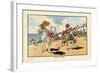 Playing on the Beach-Charles Robinson-Framed Art Print