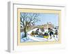 Playing On The Ice-Maud & Miska Petersham-Framed Art Print