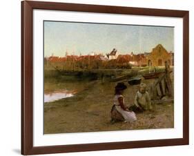 Playing on the Shingle, 1885-Walter Frederick Osborne-Framed Giclee Print