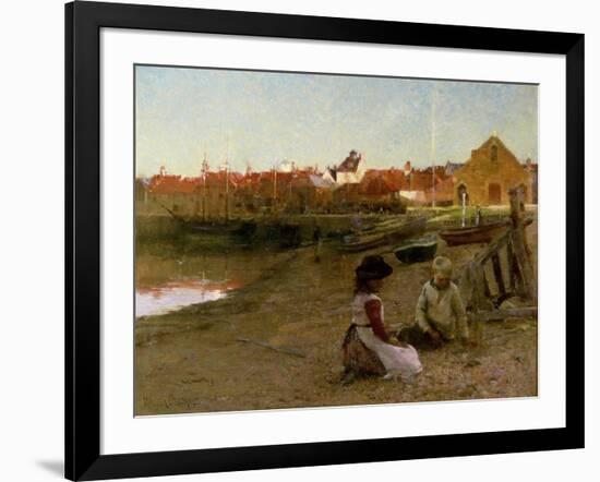 Playing on the Shingle, 1885-Walter Frederick Osborne-Framed Giclee Print