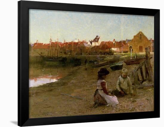 Playing on the Shingle, 1885-Walter Frederick Osborne-Framed Giclee Print