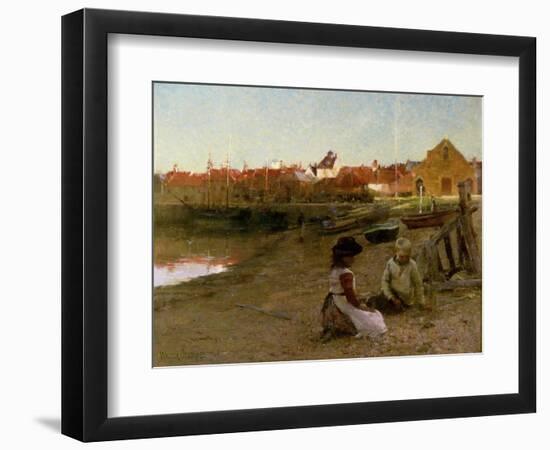 Playing on the Shingle, 1885-Walter Frederick Osborne-Framed Giclee Print