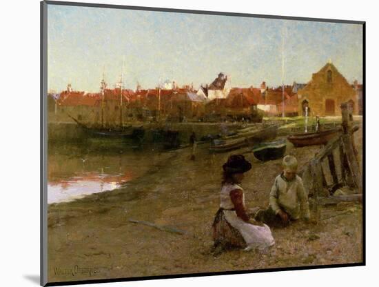 Playing on the Shingle, 1885-Walter Frederick Osborne-Mounted Giclee Print