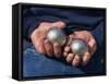 Playing Petanque, Roussillon, France, Europe-Thouvenin Guy-Framed Stretched Canvas