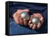 Playing Petanque, Roussillon, France, Europe-Thouvenin Guy-Framed Stretched Canvas