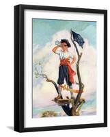 "Playing Pirate,"March 1, 1929-William Meade Prince-Framed Giclee Print