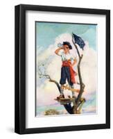 "Playing Pirate,"March 1, 1929-William Meade Prince-Framed Giclee Print