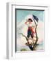 "Playing Pirate,"March 1, 1929-William Meade Prince-Framed Giclee Print