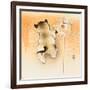 Playing Puppies-Koson Ohara-Framed Giclee Print