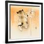 Playing Puppies-Koson Ohara-Framed Giclee Print