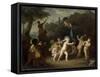 Playing Putti in a Landscape-Hendrik van Limborch-Framed Stretched Canvas