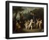 Playing Putti in a Landscape-Hendrik van Limborch-Framed Art Print