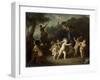 Playing Putti in a Landscape-Hendrik van Limborch-Framed Art Print