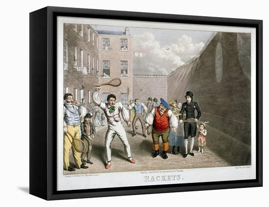 Playing Rackets, Fleet Prison, London, C1825-Theodore Lane-Framed Stretched Canvas