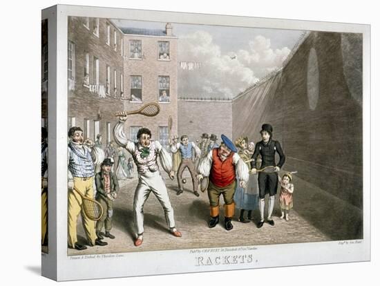 Playing Rackets, Fleet Prison, London, C1825-Theodore Lane-Stretched Canvas