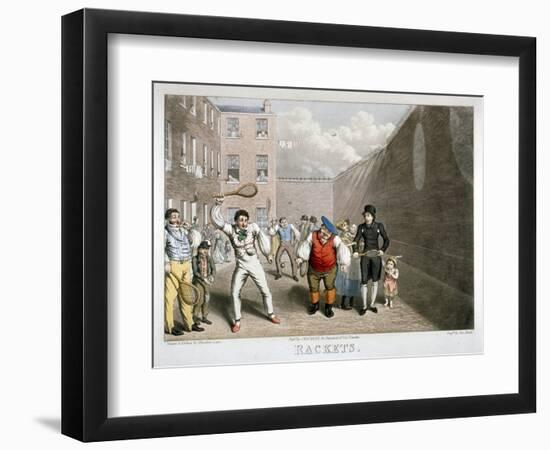 Playing Rackets, Fleet Prison, London, C1825-Theodore Lane-Framed Premium Giclee Print